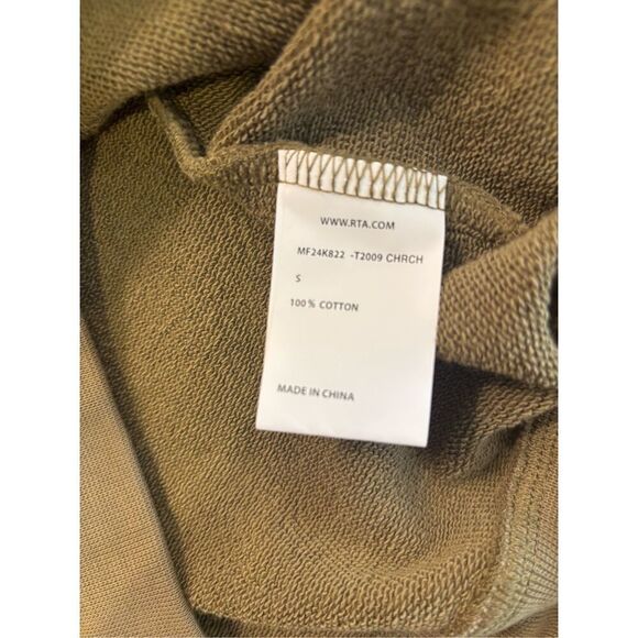 RTA Men's Green Full Zip Black Cherries Floyd Hooded Sweatshirt Green Small - Picture 6 of 9